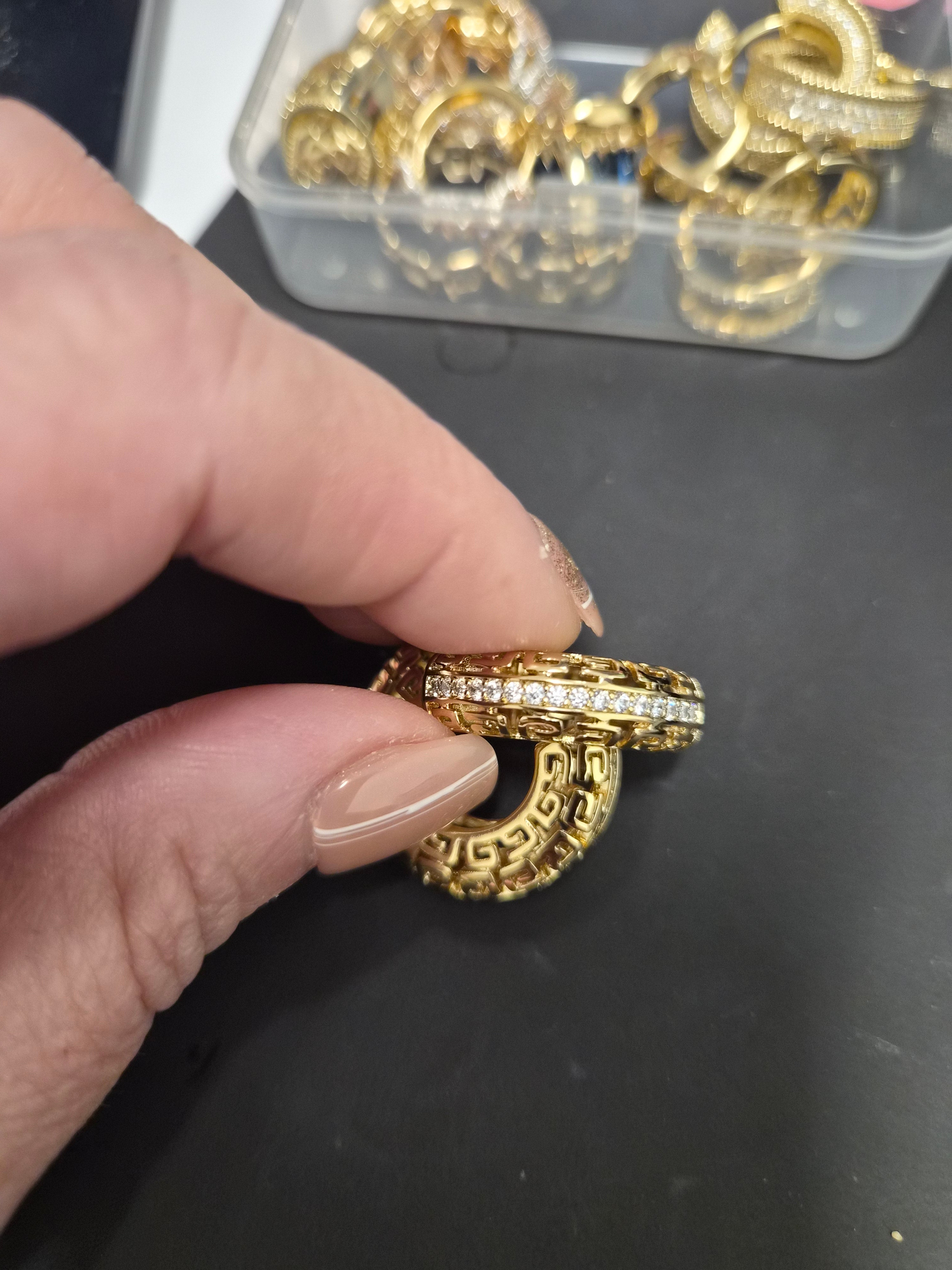 Earrings Hoop Gold Plated 14k