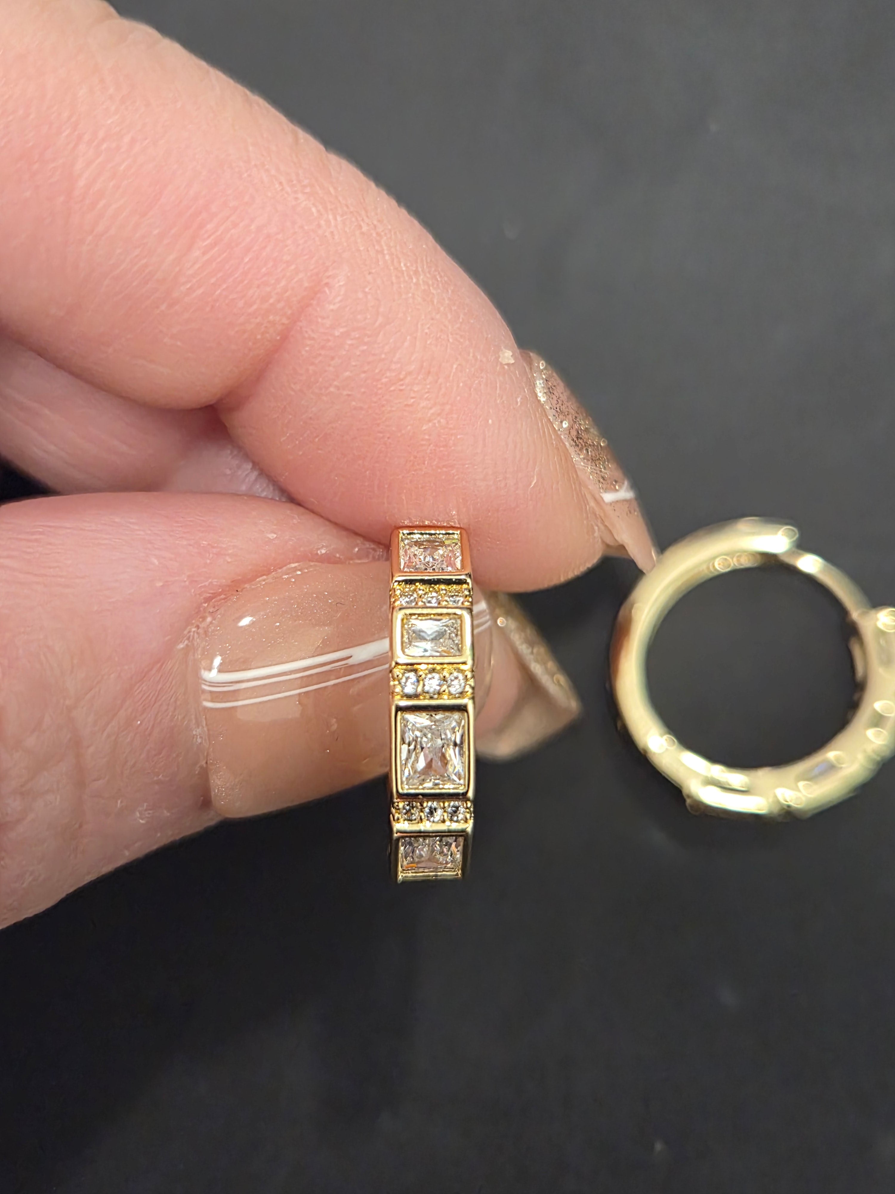 Earrings Hoop Gold Plated 14k