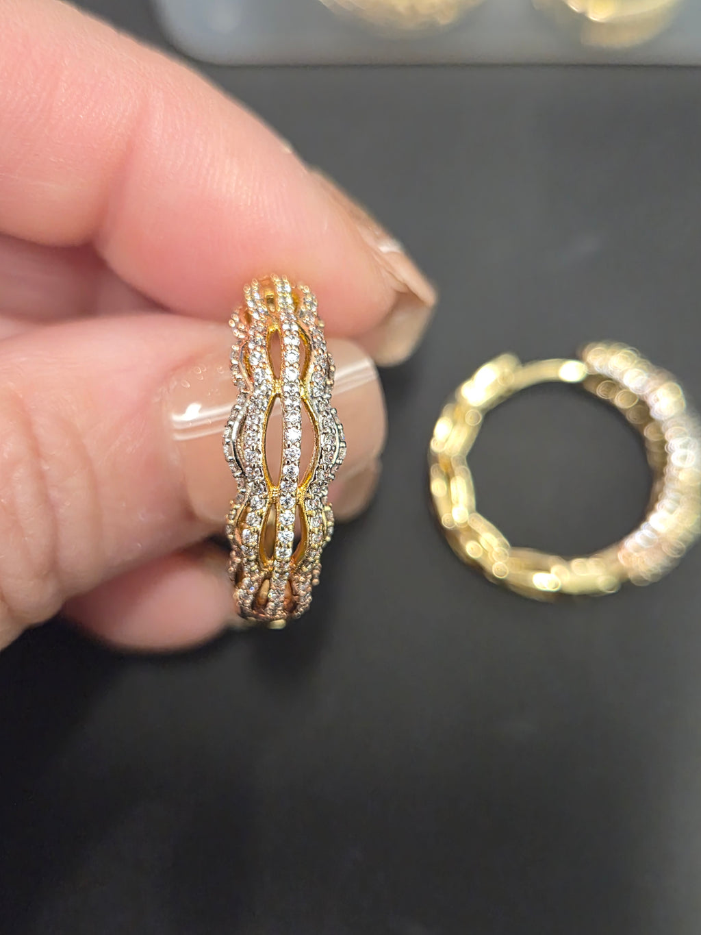 Earrings Hoop Gold Plated 14k