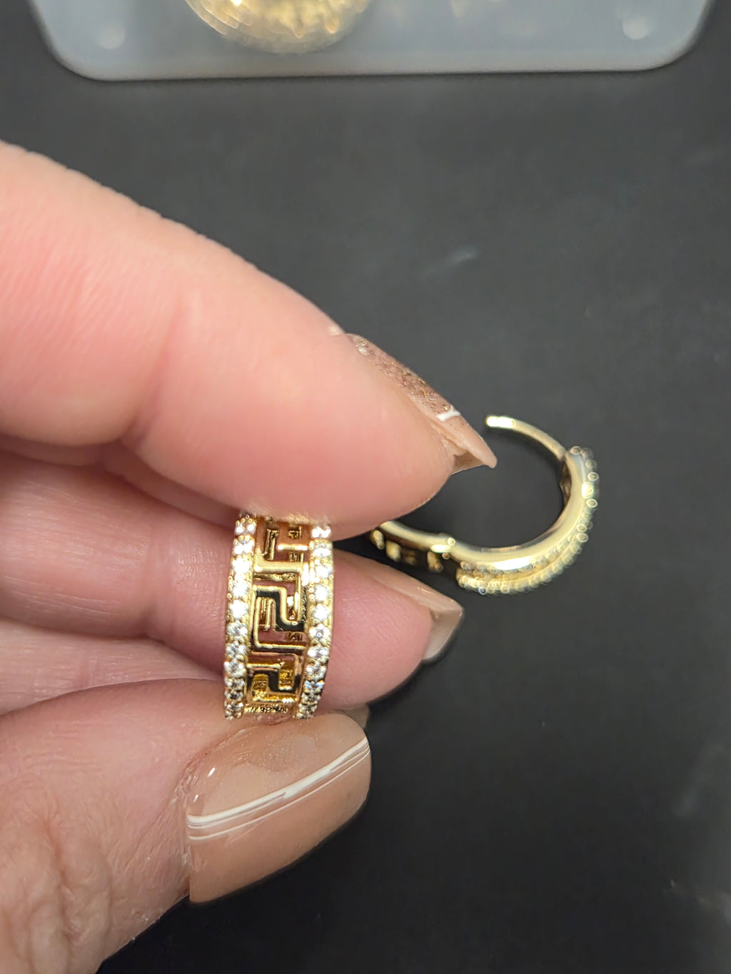 Earrings Hoop Gold Plated 14k